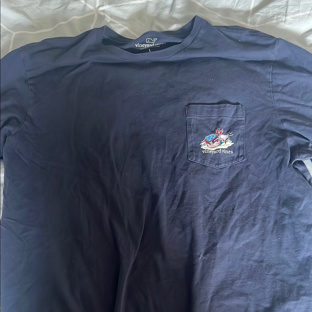 Vineyard Vines Blue long Sleeve Tee Casual Comfort